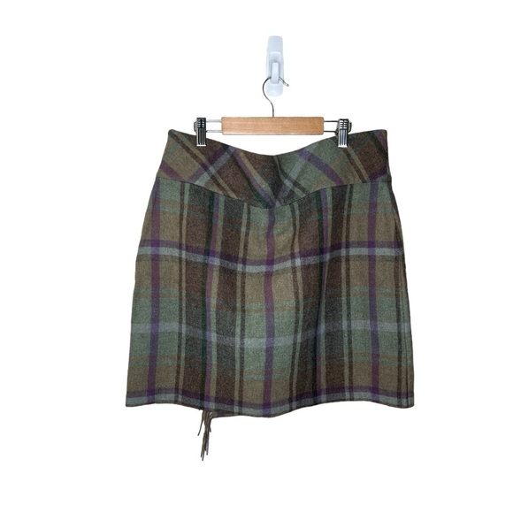 Lauren Ralph Lauren Women’s Plaid Fringe Trim Tweed Mini Skirt - Picture 10 of 16